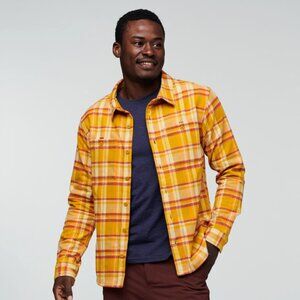 Cotopaxi Men's Mero Organic Flannel Shirt - Amber Plaid - Med NWT